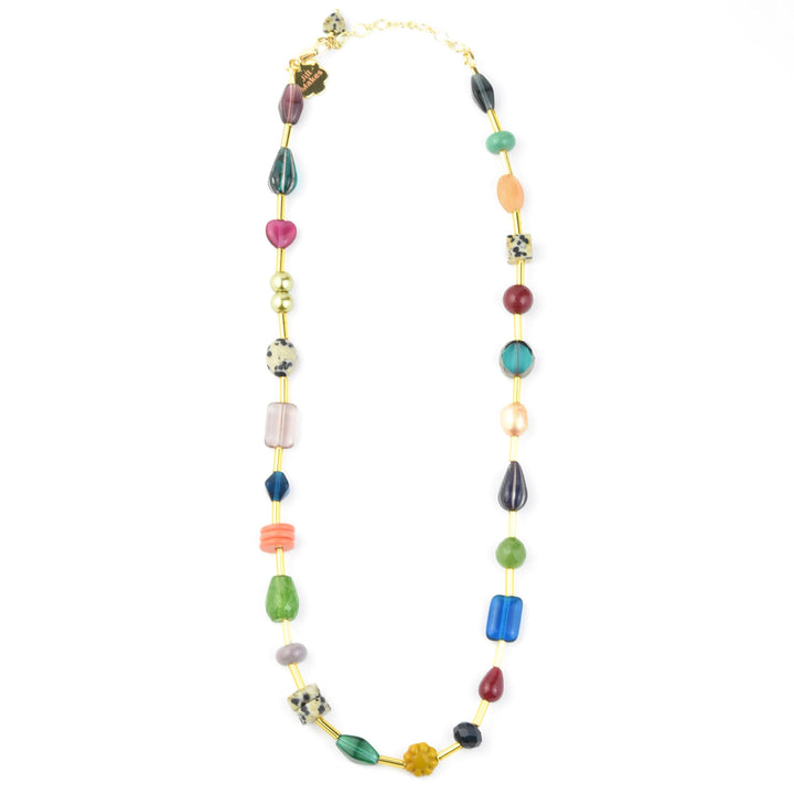 Jewel Toned Beaded Necklace