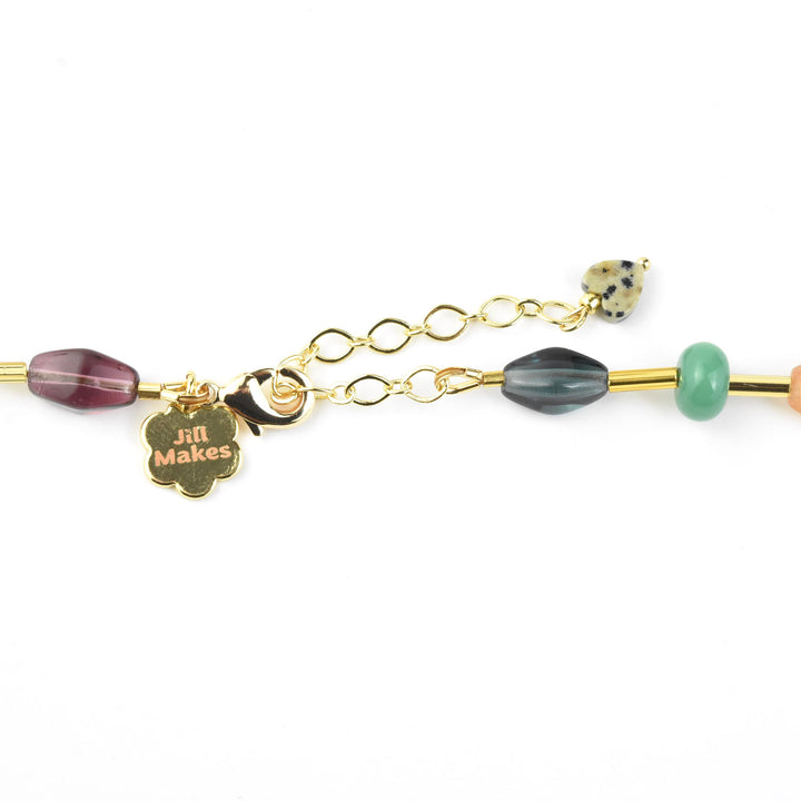 Jewel Toned Beaded Necklace