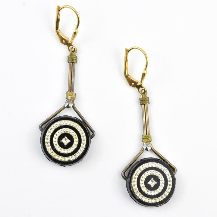 Crystal Bulleye Earrings - Goldmakers Fine Jewelry