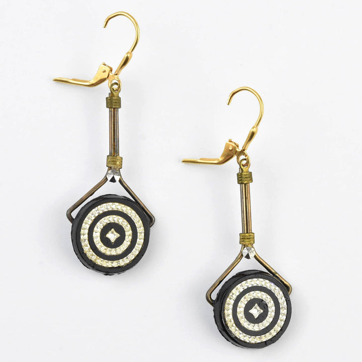 Crystal Bulleye Earrings - Goldmakers Fine Jewelry