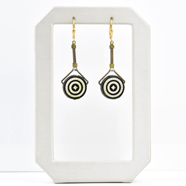 Crystal Bulleye Earrings - Goldmakers Fine Jewelry