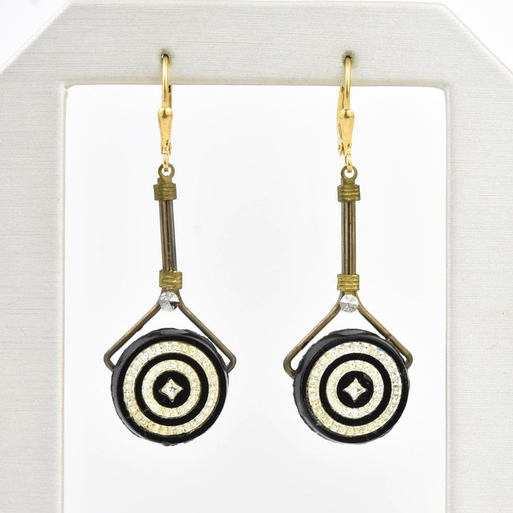 Crystal Bulleye Earrings - Goldmakers Fine Jewelry