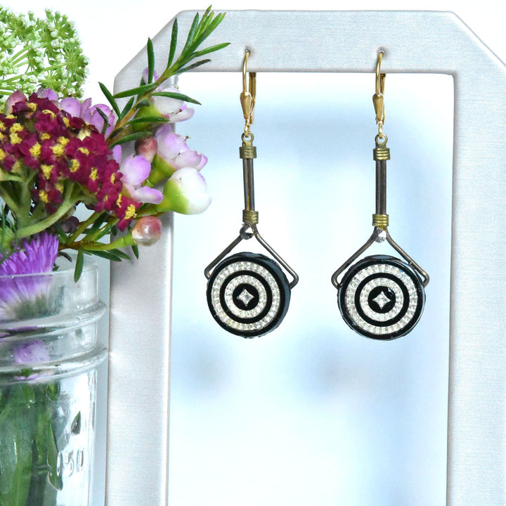 Crystal Bulleye Earrings - Goldmakers Fine Jewelry