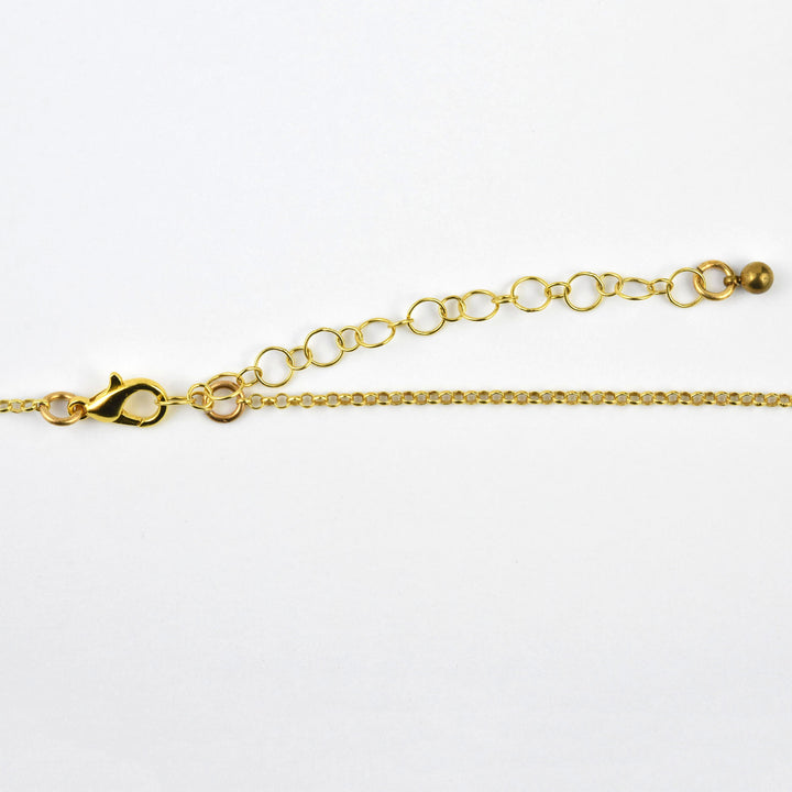 Fluorite and Brass Balance Necklace - Goldmakers Fine Jewelry