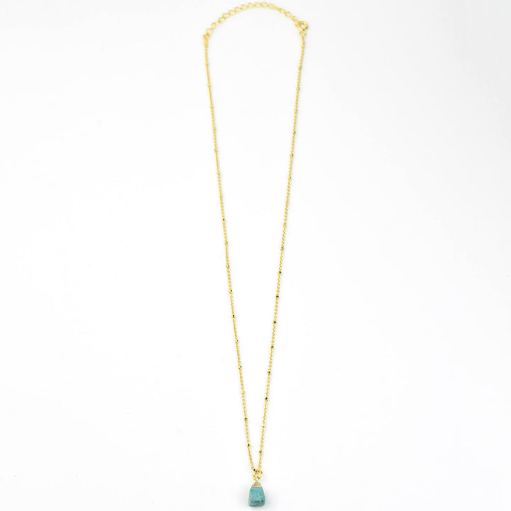 Gold Plated Kingman Turquoise Necklace