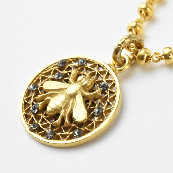 Crystal Bee Necklace - Goldmakers Fine Jewelry