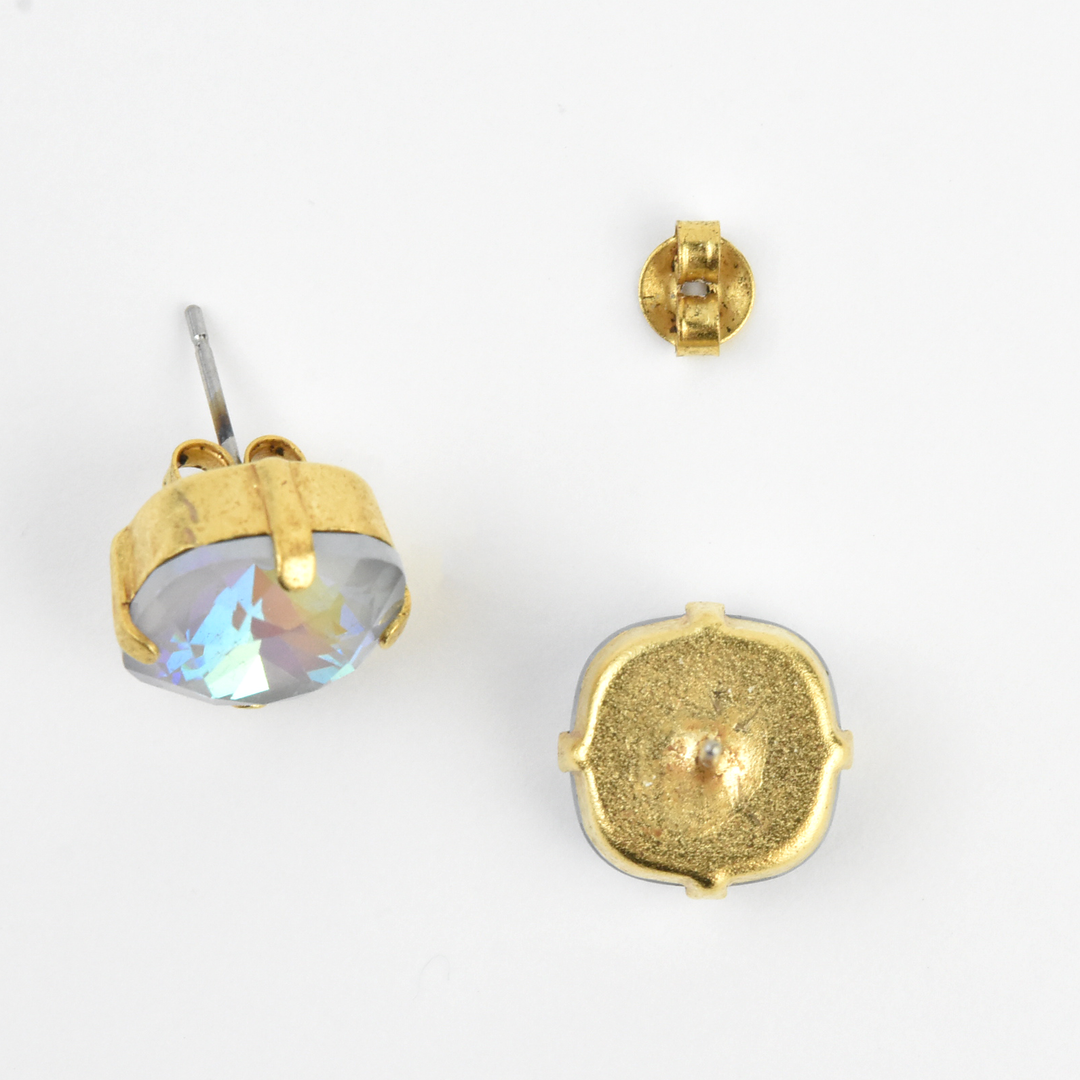 Crystal Studs in Gold - Goldmakers Fine Jewelry
