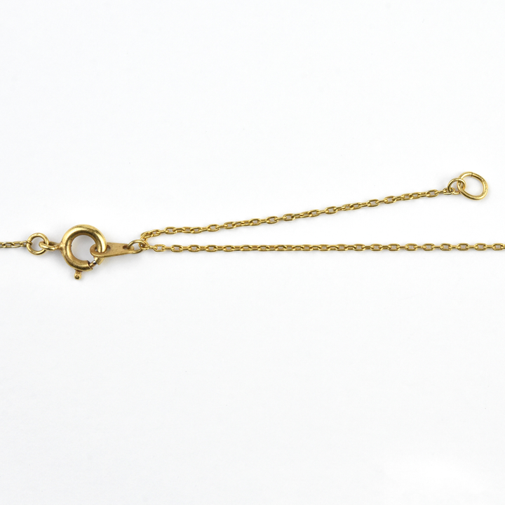 Dainty Crystal Halo Pendant - Goldmakers Fine Jewelry
