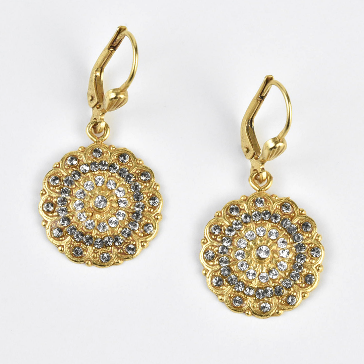 Crystal Doilie Earrings - Goldmakers Fine Jewelry