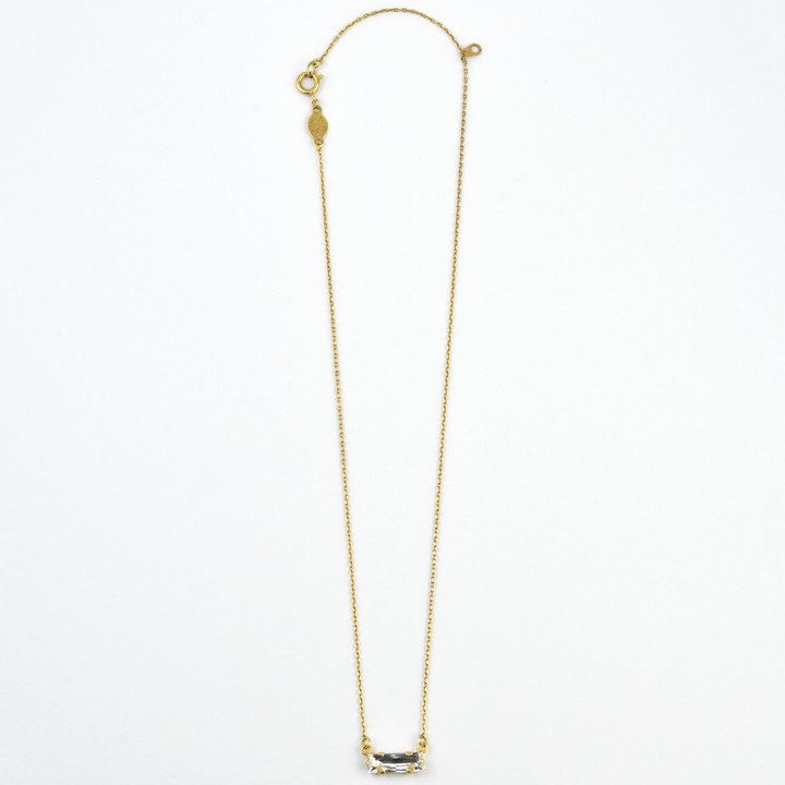 East West Crystal Necklace - Goldmakers Fine Jewelry