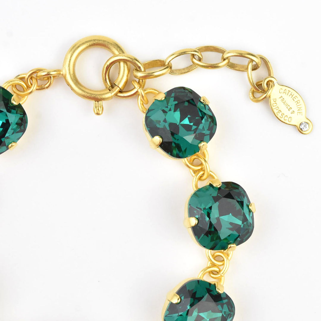 Oversize Crystal Bracelet in Gold Plate - Goldmakers Fine Jewelry