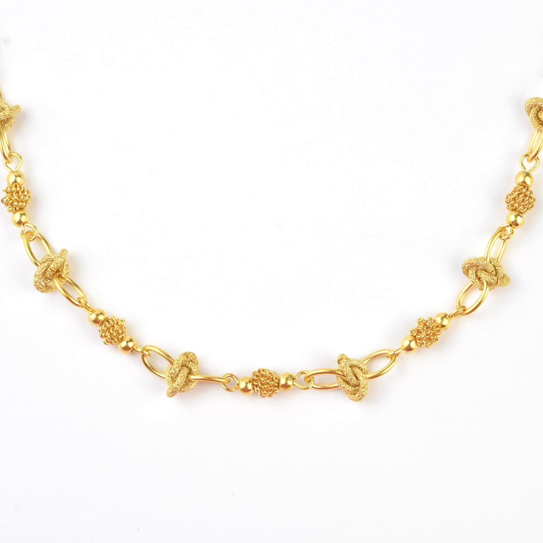 Knotted Chain Necklace - Goldmakers Fine Jewelry