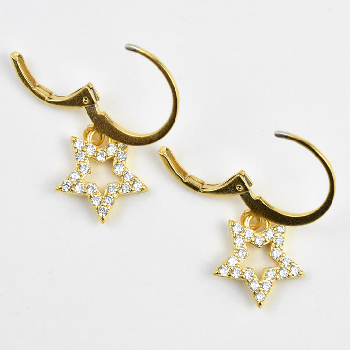 Little Crystal Star Drops - Goldmakers Fine Jewelry