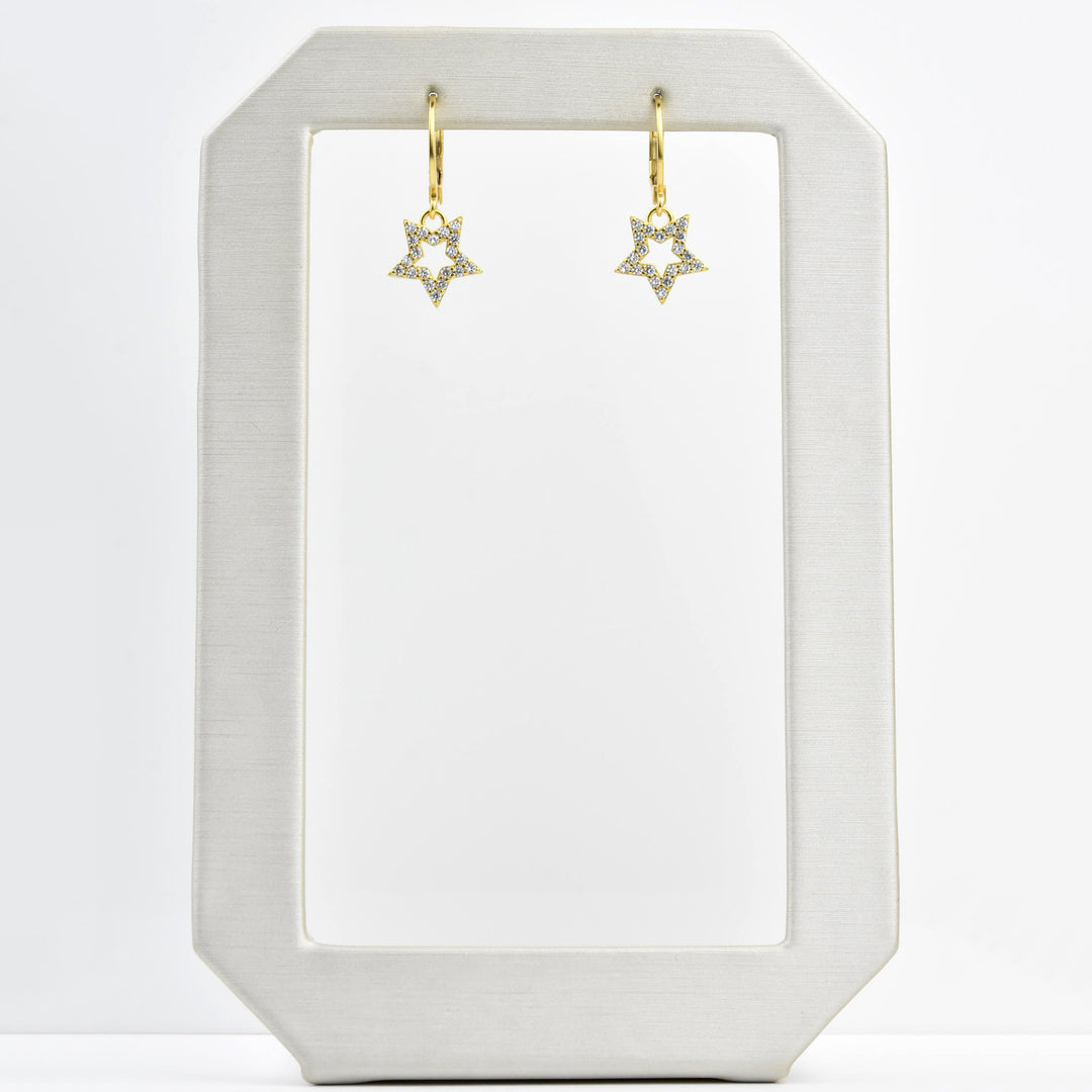 Little Crystal Star Drops - Goldmakers Fine Jewelry