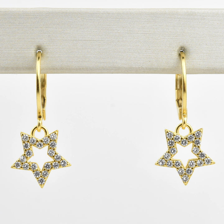 Little Crystal Star Drops - Goldmakers Fine Jewelry