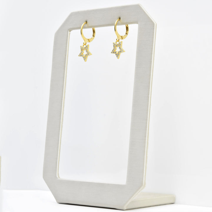 Little Crystal Star Drops - Goldmakers Fine Jewelry