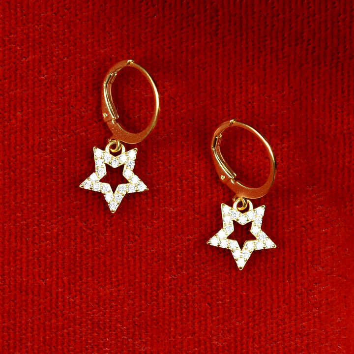 Little Crystal Star Drops - Goldmakers Fine Jewelry