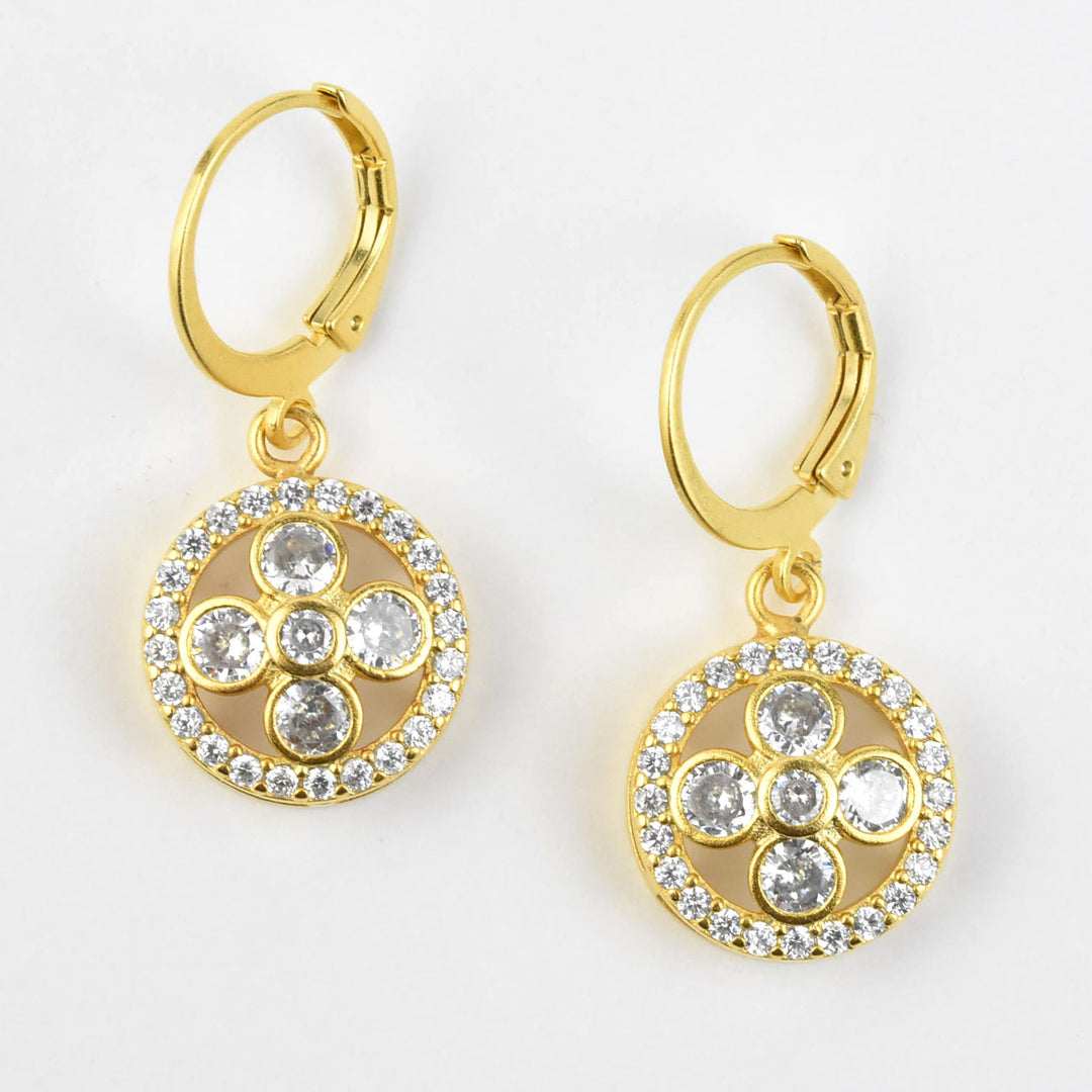 Crystal Lotus Flower Drops - Goldmakers Fine Jewelry