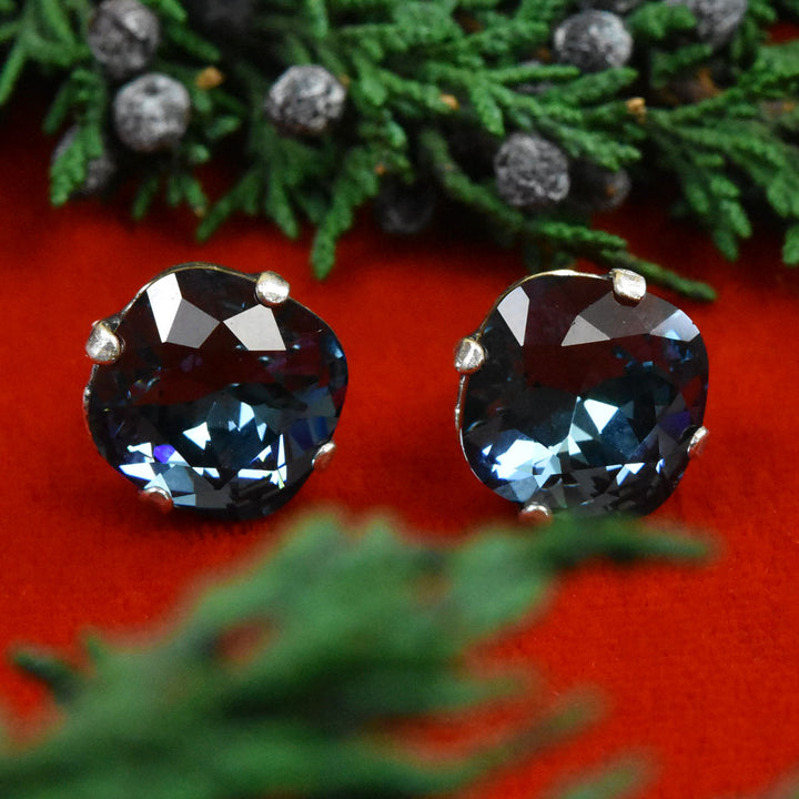 Classic Crystal Studs in Silver Plate - Goldmakers Fine Jewelry