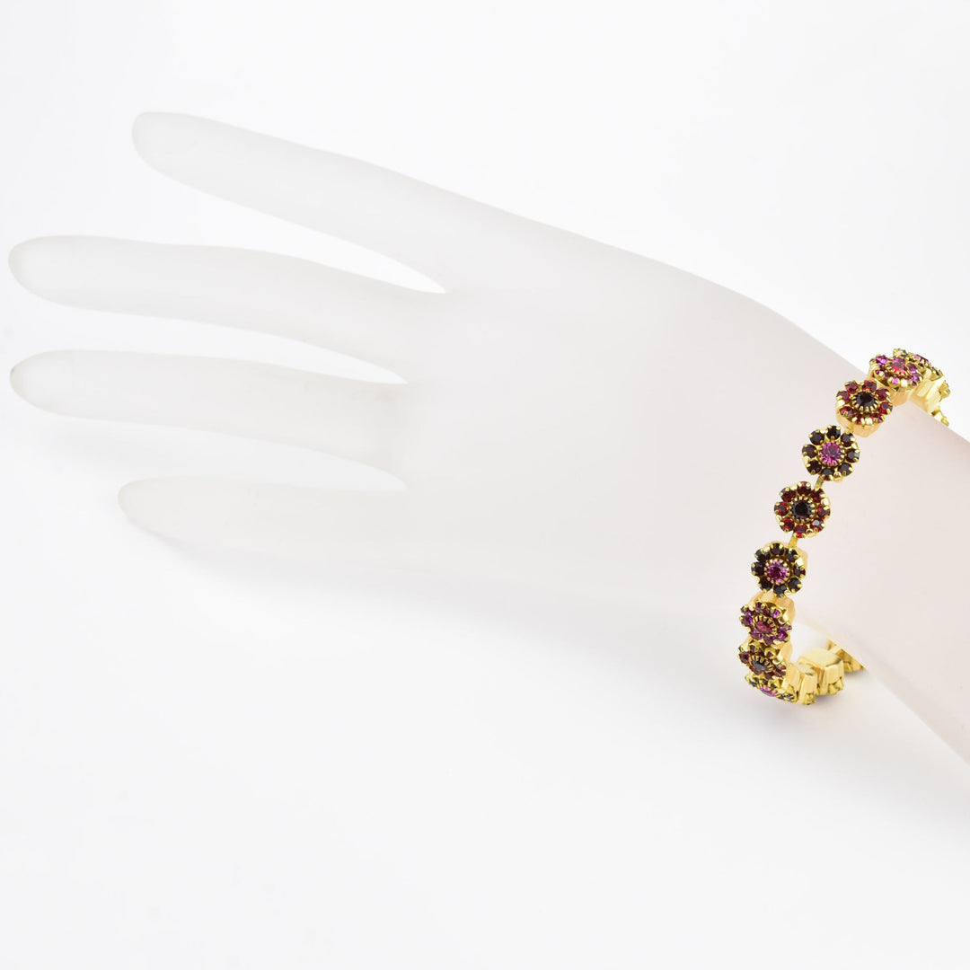 Fancy Flower Crystal Bracelet - Goldmakers Fine Jewelry