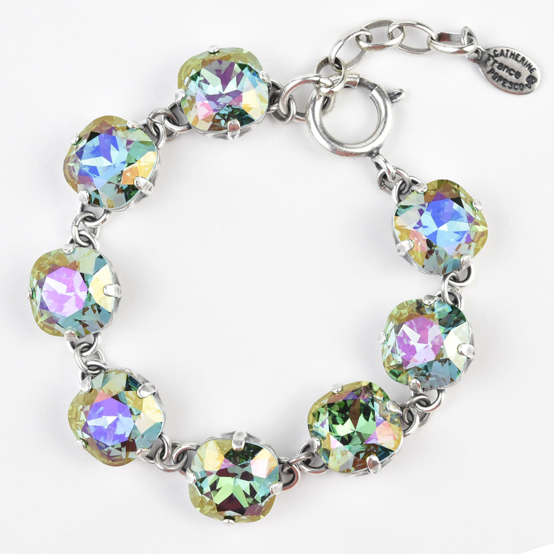 Oversize Crystal Bracelet in Silver Plate - Goldmakers Fine Jewelry