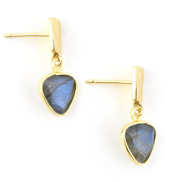 Geometric Labradorite Earrings
