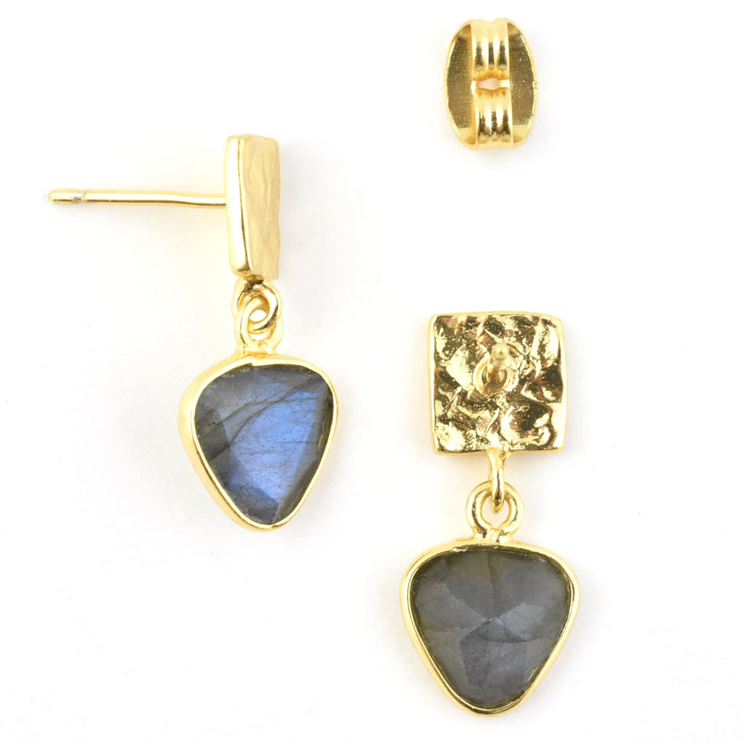 Geometric Labradorite Earrings