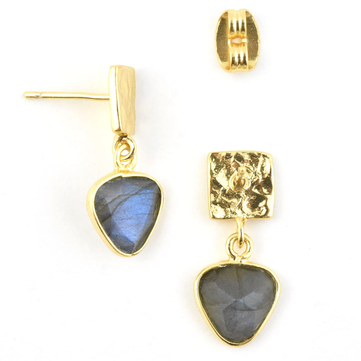 Geometric Labradorite Earrings
