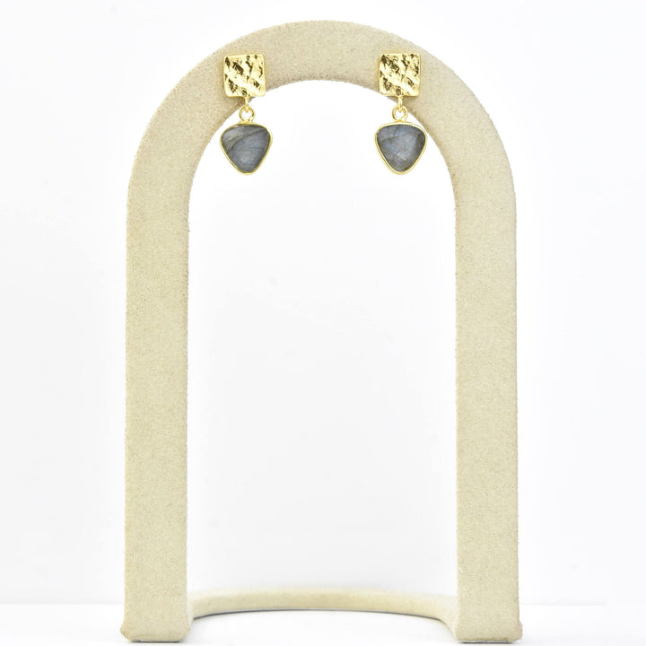 Geometric Labradorite Earrings