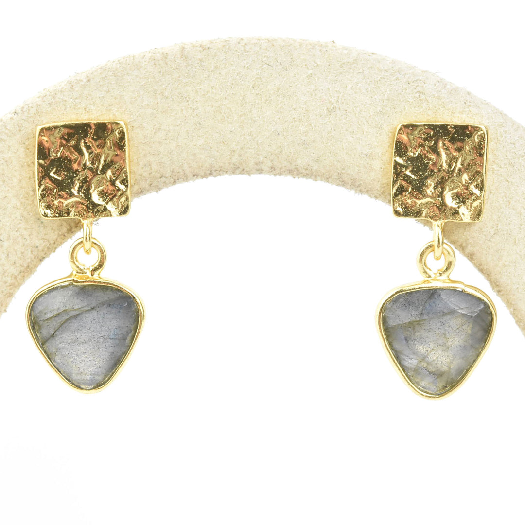 Geometric Labradorite Earrings
