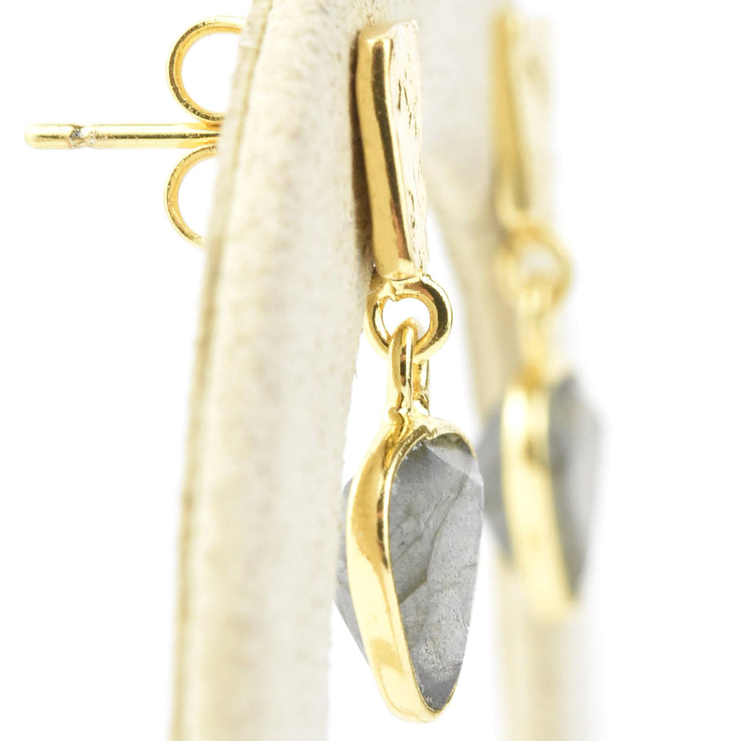 Geometric Labradorite Earrings