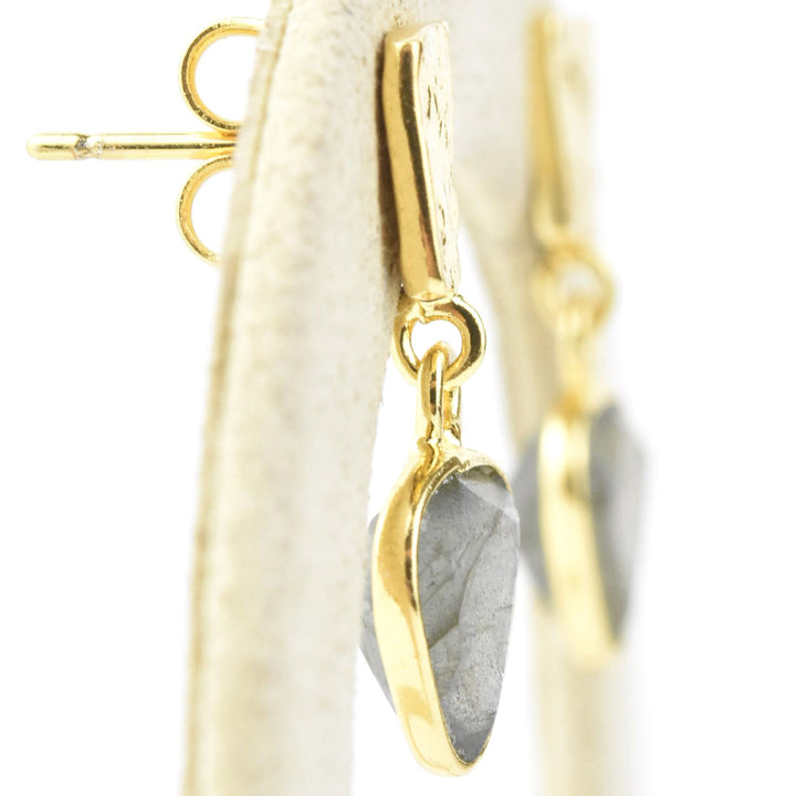 Geometric Labradorite Earrings