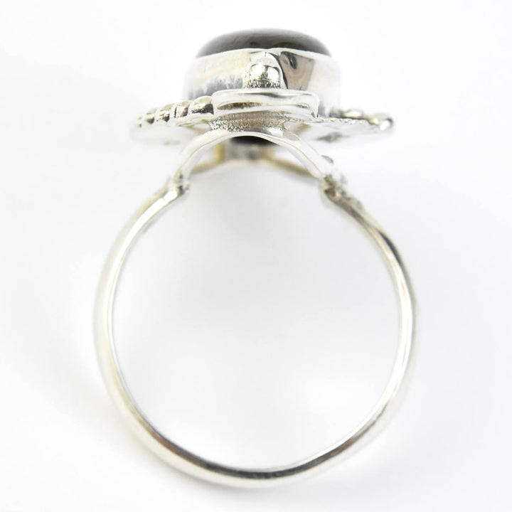 Elongated Labradorite Ring in Sterling Silver - Goldmakers Fine Jewelry