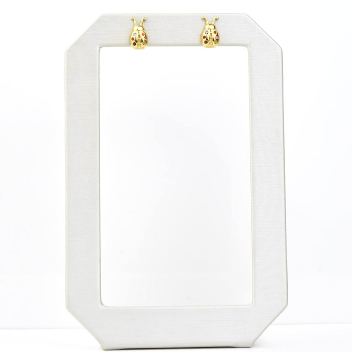 Lady Bug Studs, Gold Plated - Goldmakers Fine Jewelry