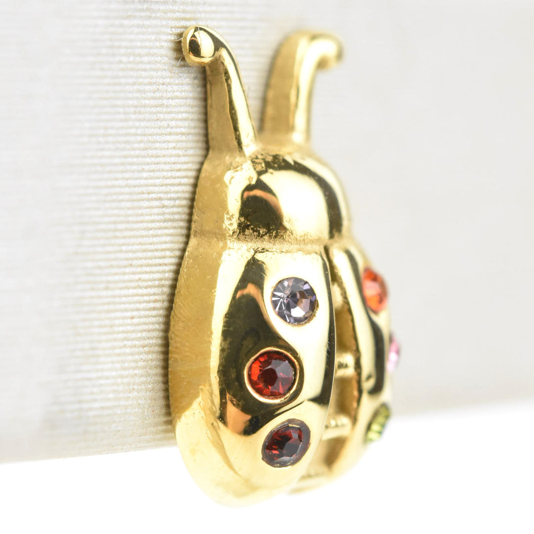 Lady Bug Studs, Gold Plated - Goldmakers Fine Jewelry