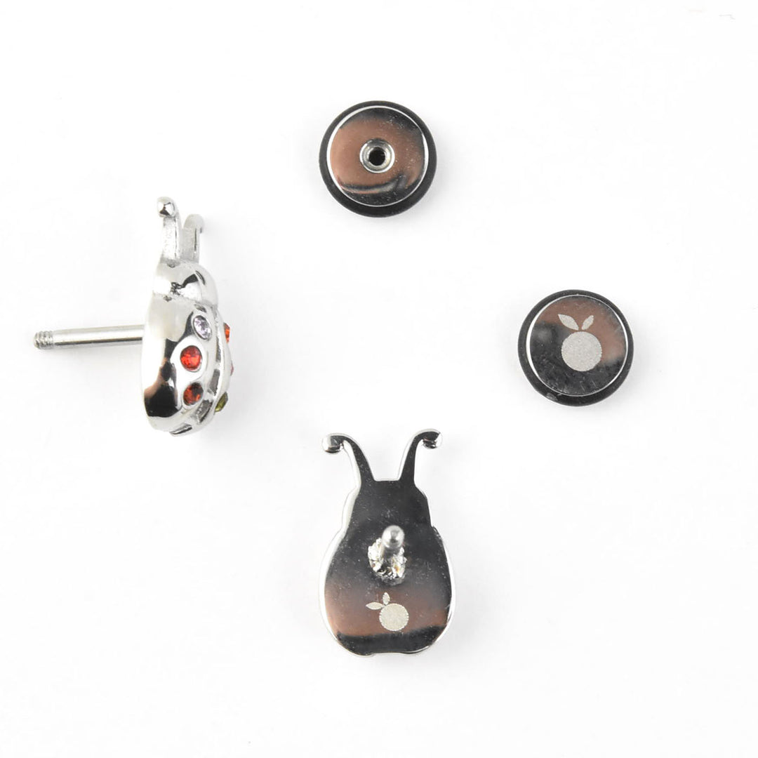 Lady Bug Studs, Screw-back - Goldmakers Fine Jewelry