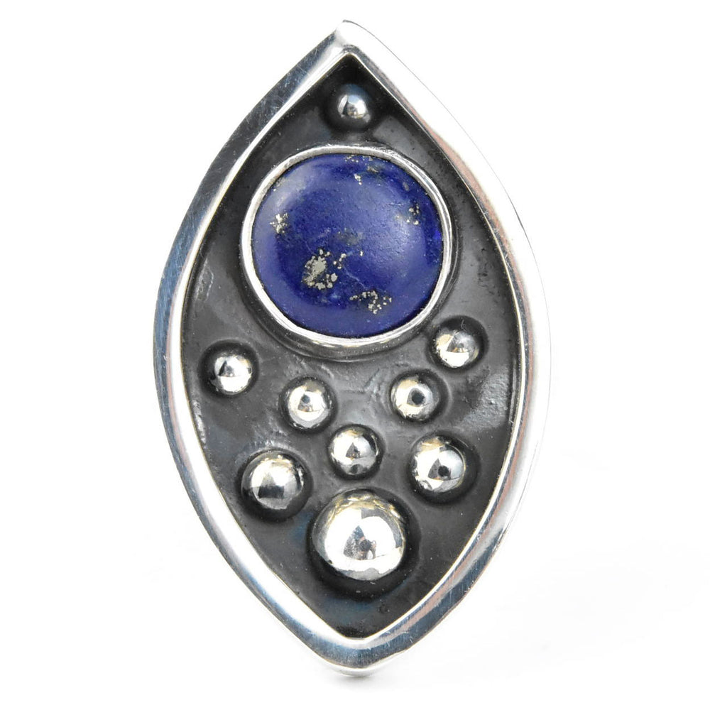 Lapis Ring in Sterling Silver - Goldmakers Fine Jewelry