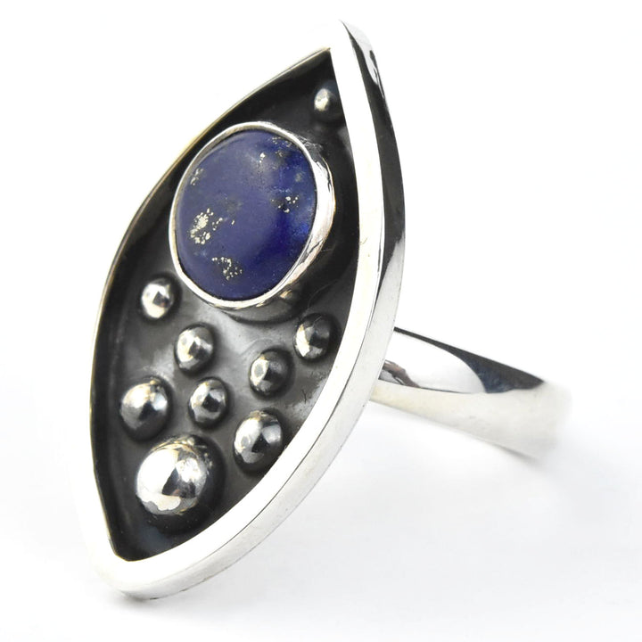Lapis Ring in Sterling Silver - Goldmakers Fine Jewelry