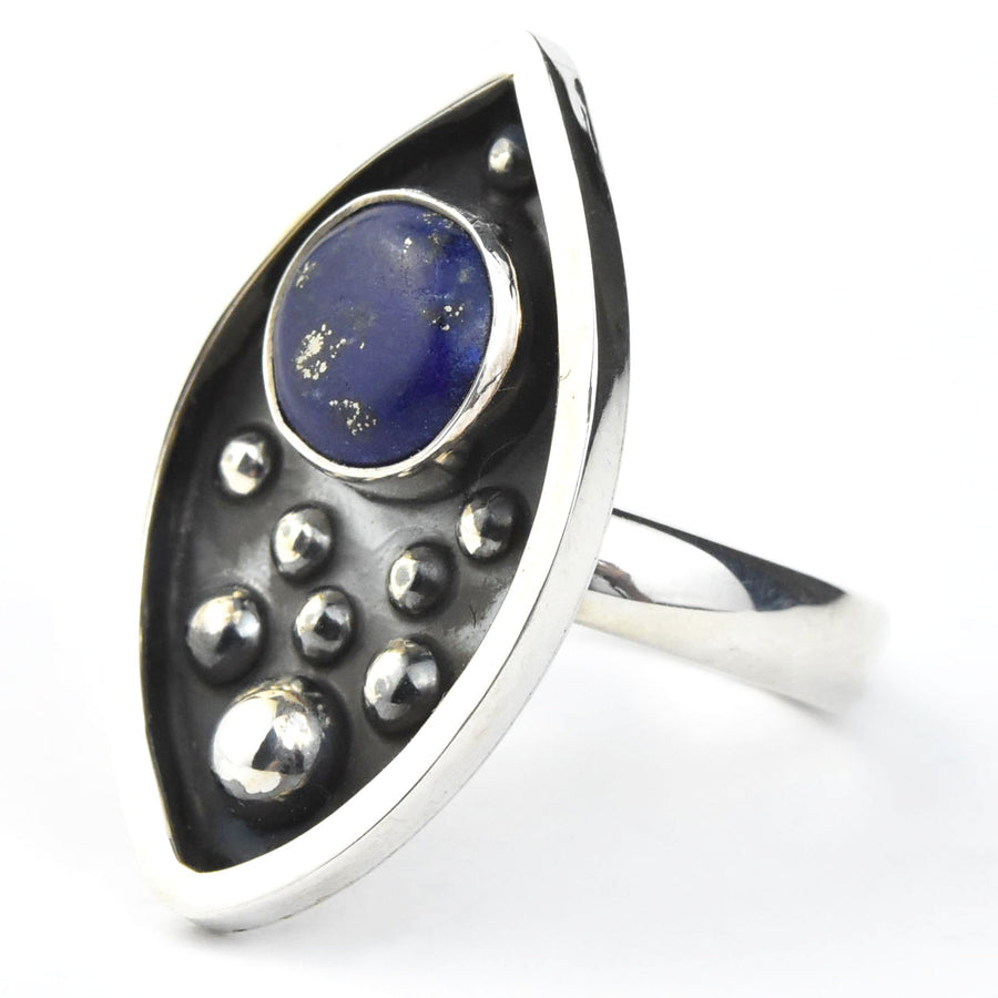 Lapis Ring in Sterling Silver - Goldmakers Fine Jewelry