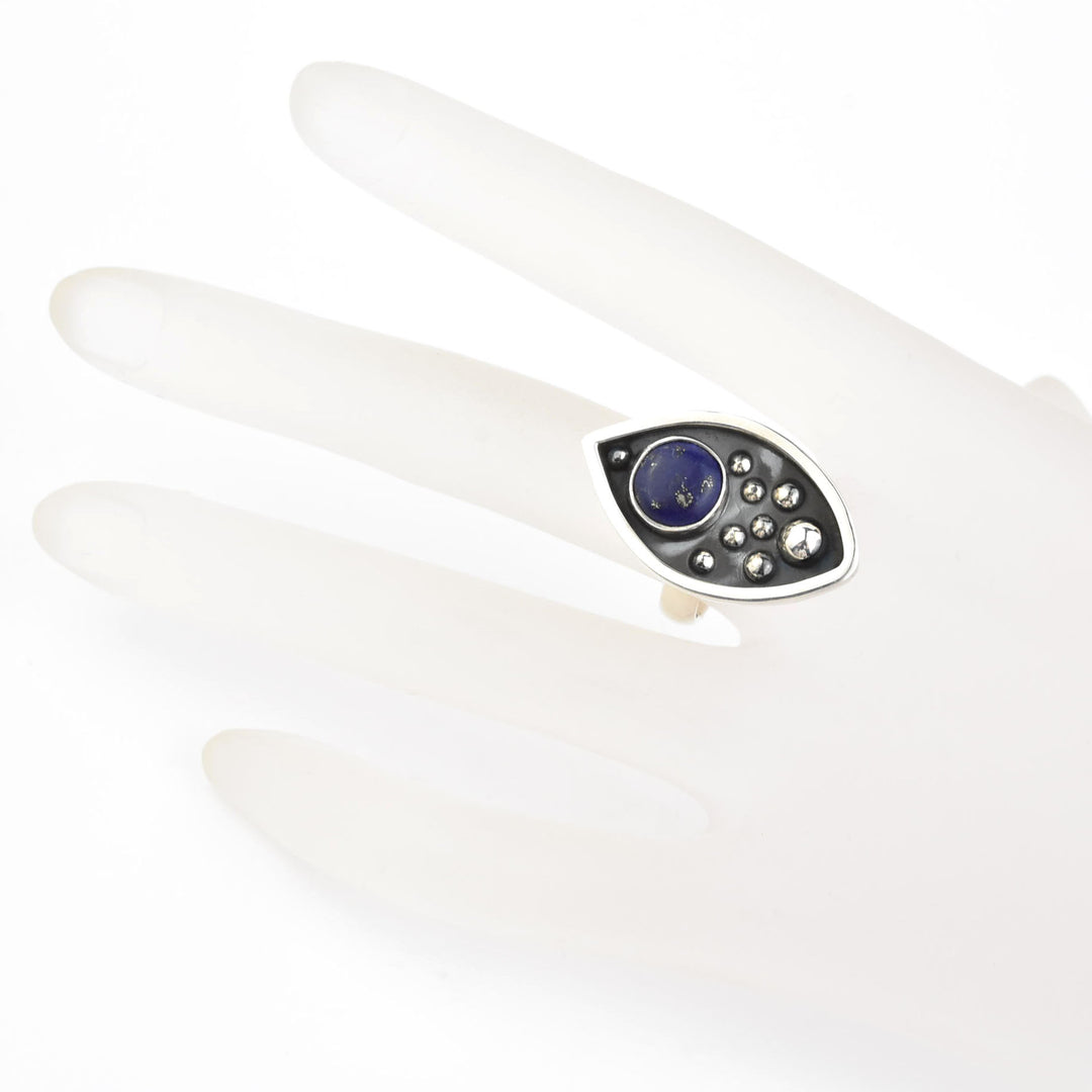 Lapis Ring in Sterling Silver - Goldmakers Fine Jewelry