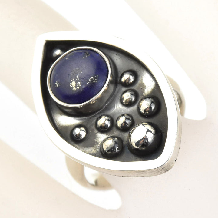Lapis Ring in Sterling Silver - Goldmakers Fine Jewelry