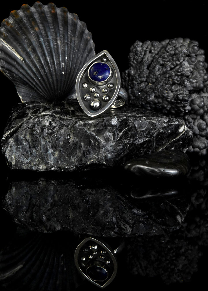 Lapis Ring in Sterling Silver - Goldmakers Fine Jewelry