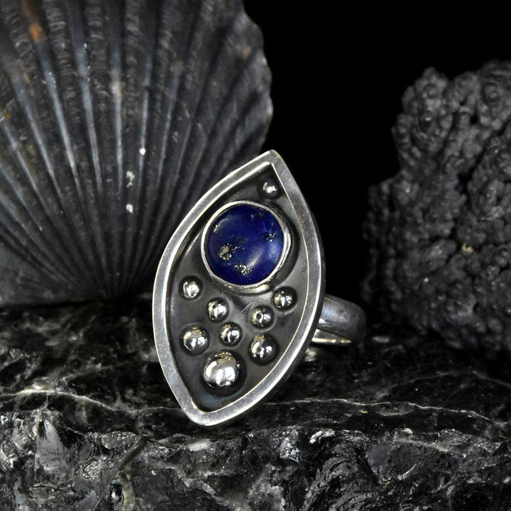Lapis Ring in Sterling Silver - Goldmakers Fine Jewelry
