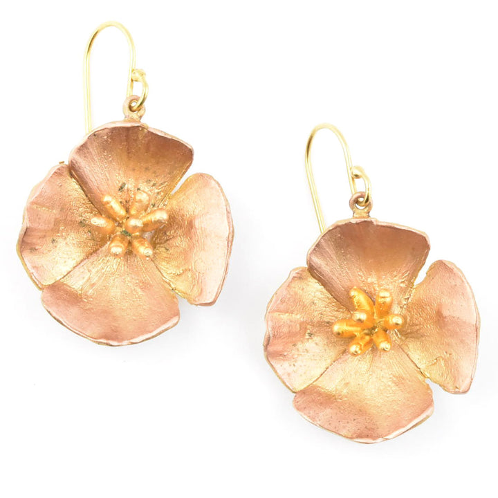 California Poppy Earrings