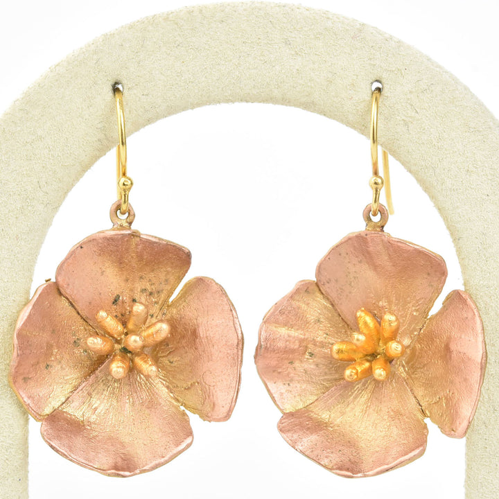 California Poppy Earrings