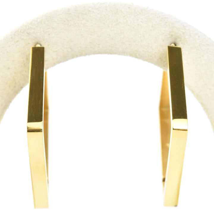 Large Diamond Shaped Chunky Hoops - Goldmakers Fine Jewelry