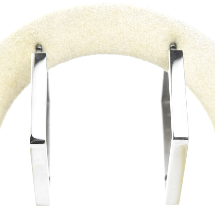 Large Diamond Shaped Chunky Hoops - Goldmakers Fine Jewelry