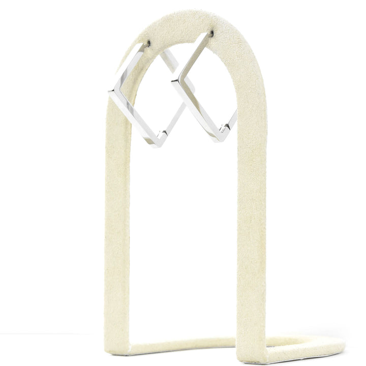 Large Diamond Shaped Chunky Hoops - Goldmakers Fine Jewelry