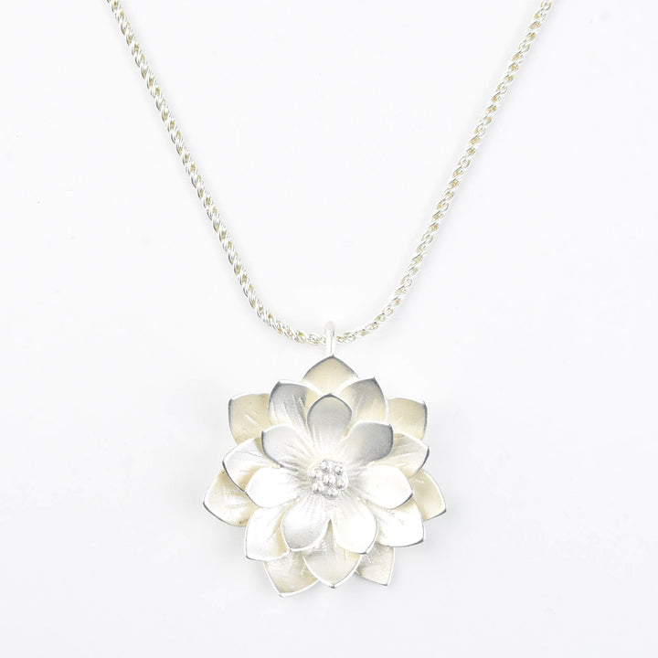 Large Lotus Necklace - Goldmakers Fine Jewelry