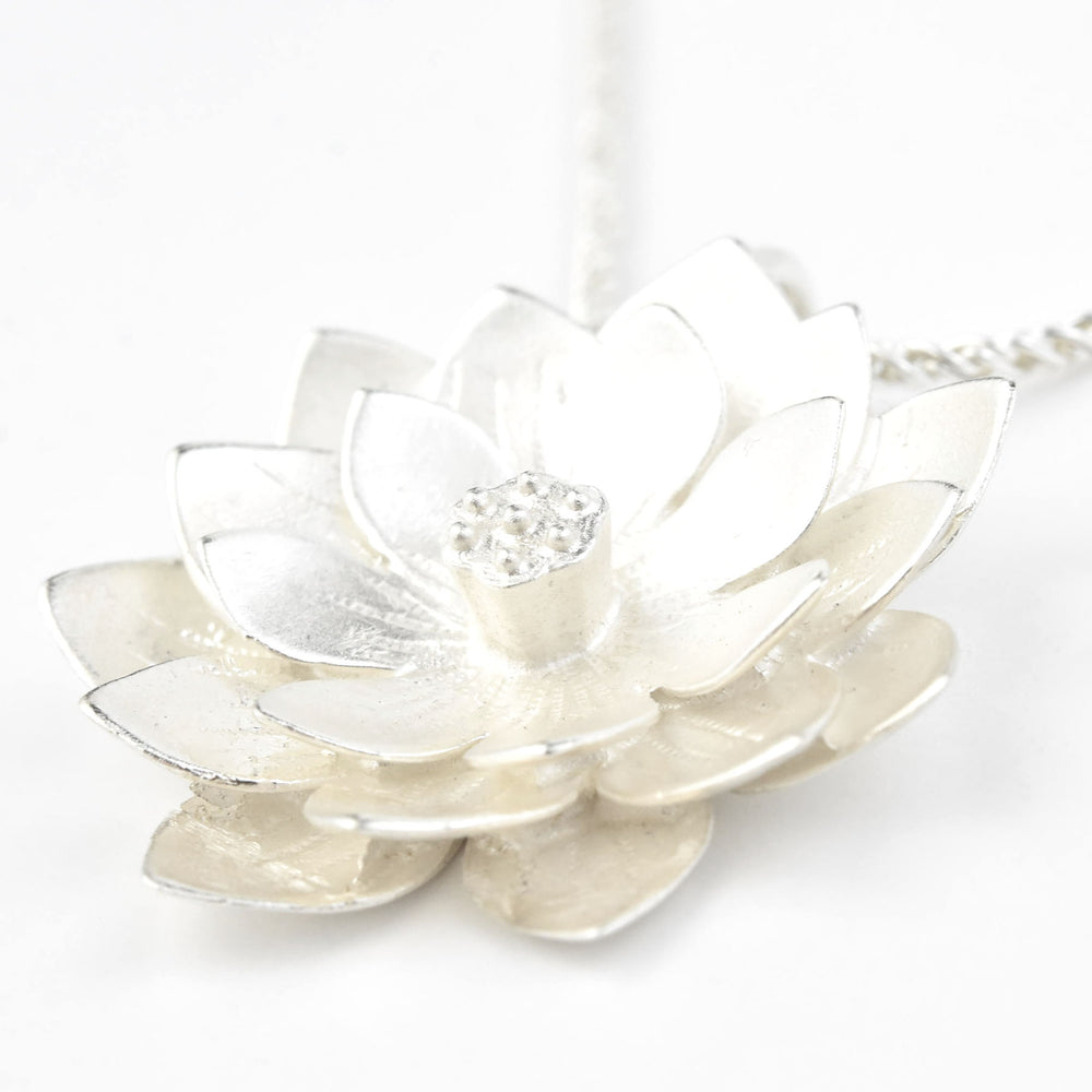 Large Lotus Necklace - Goldmakers Fine Jewelry